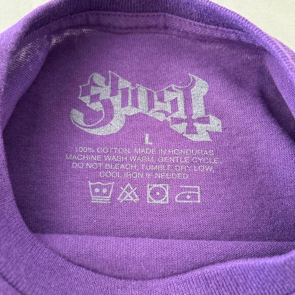 Ghost band tee purple with red accents and very cool front graphic! Size L. - Picture 5 of 7